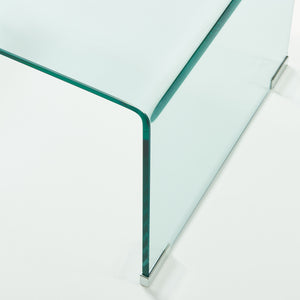 Couchtisch Väsas 90x45x35 cm gehärtetes Glas [en.casa]