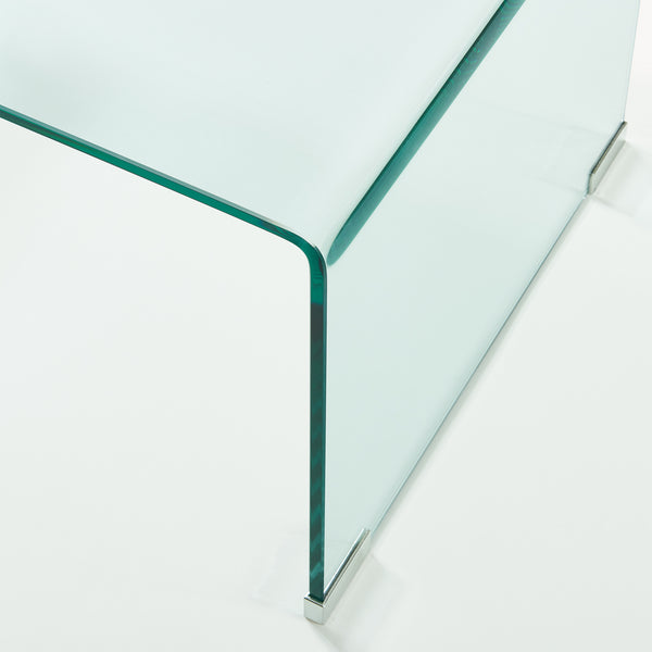 Couchtisch Väsas 90x45x35 cm gehärtetes Glas [en.casa]