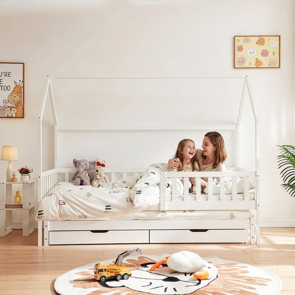 Doppel-Kinderbett Aarghonmaa 90x200 cm Kiefernholz [en.casa]