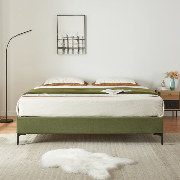 Doppelbett Lilla mit Matratze [en.casa]