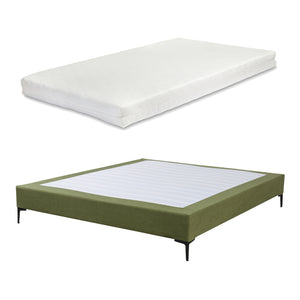 Doppelbett Lilla mit Matratze [en.casa]