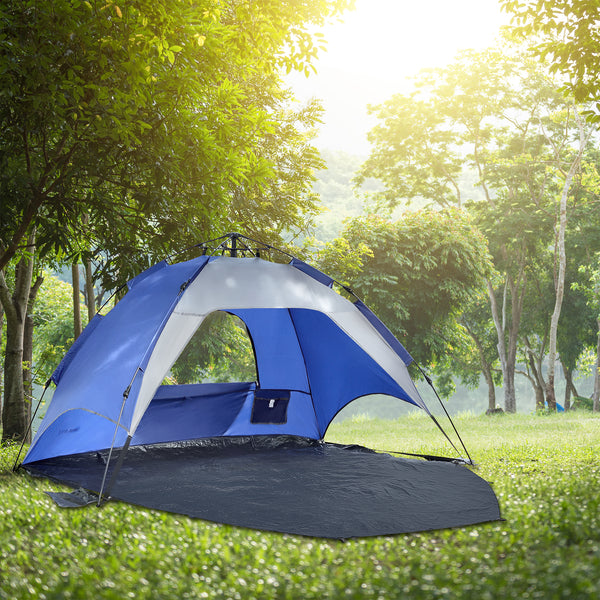Strandmuschel Mullsjö Pop Up Strandzelt 215x135x140cm [pro.tec]