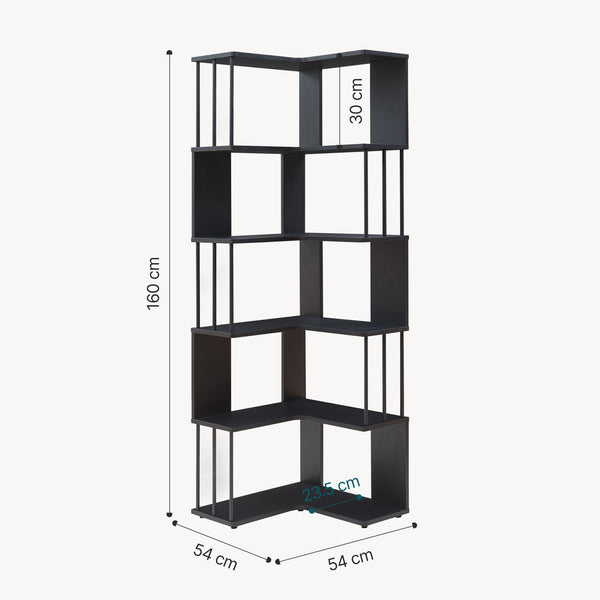 Eckregal Afrel 160x54x54 cm [en.casa]