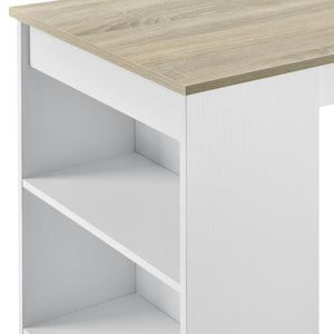 Bartisch Kouvola mit 3 Fächern 110x50x103 cm in versch. Farben [en.casa]