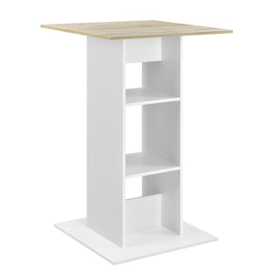 Bartisch Visby 110x70x70 cm mit 3 Regalfächern en.casa