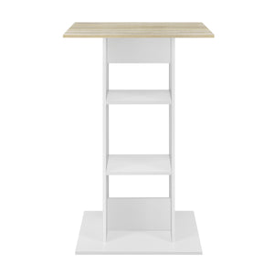 Bartisch Visby 110x70x70 cm mit 3 Regalfächern en.casa
