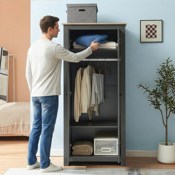 Kleiderschrank Trorjam [en.casa]