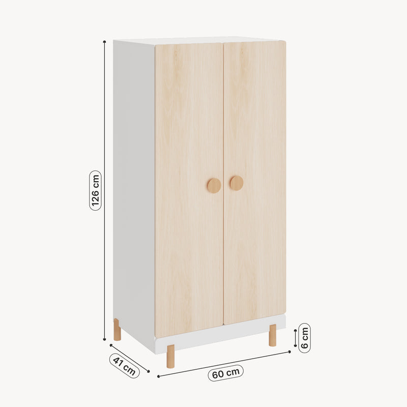 Maßskizze Kinderkleiderschrank Vaarentaa [en.casa]