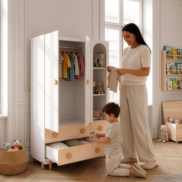 Kinderkleiderschrank Vaarentaa [en.casa]