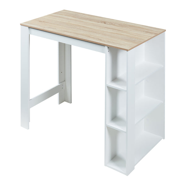 Bartisch Danderyd 120x60x106 cm mit 3 Ablagefächern [en.casa]