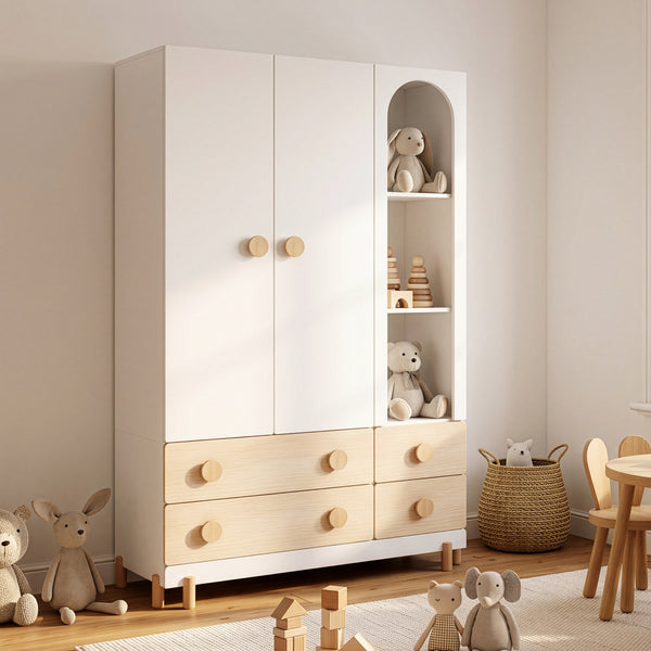 Kinderkleiderschrank Vaarentaa [en.casa]
