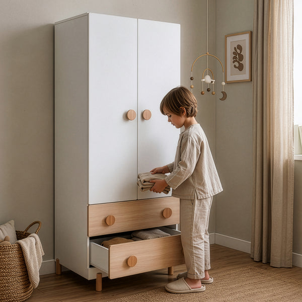 Kinderkleiderschrank Vaarentaa [en.casa]