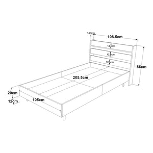 Einzelbett Vesanto 100x200 cm [en.casa]
