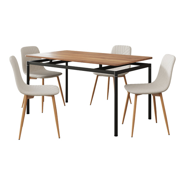 Essgruppe Hemnes 5-teilig [en.casa]