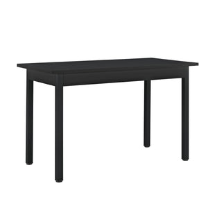 Essgruppe Horten 5-tlg. Tisch 120x60 cm Weiß [en.casa]