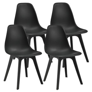 Essgruppe Horten 5-tlg. Tisch 120x60 cm Weiß [en.casa]