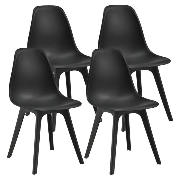 Essgruppe Horten 5-tlg. Tisch 120x60 cm Weiß [en.casa]