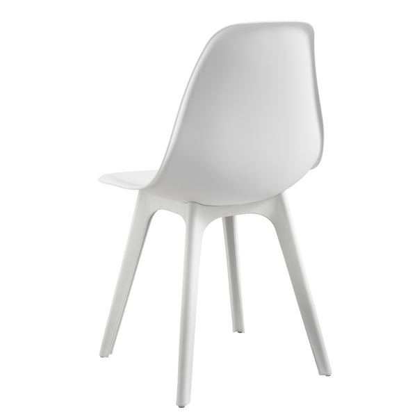 Essgruppe Horten 5-tlg. Tisch 120x60 cm Weiß [en.casa]