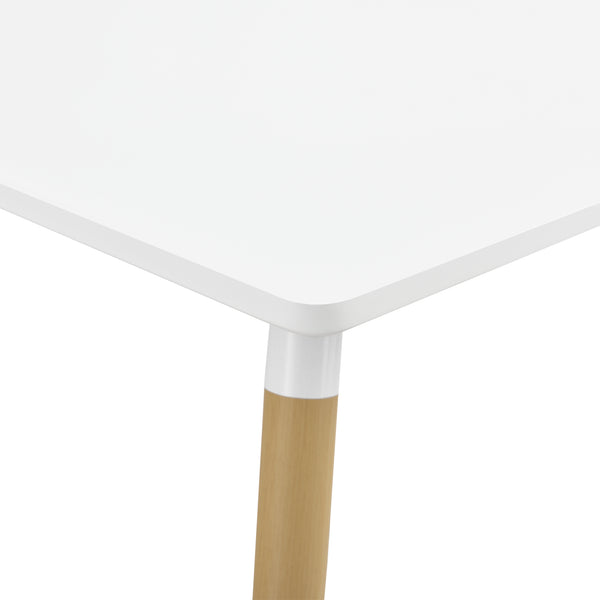 Esstisch Hessen 80x80x74 cm Weiß Matt in quadratisch und rund en.casa