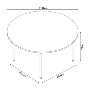 Esstisch Hemnes Eiche-Optik in versch. Größen [en.casa]