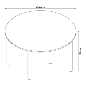 Esstisch Lindesberg Grau in versch. Größen [en.casa]