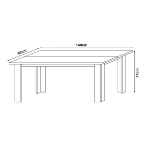 Esstisch Nora für 6 Personen 140x90x77 cm [en.casa]