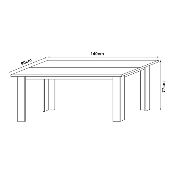 Esstisch Nora für 6 Personen 140x90x77 cm [en.casa]