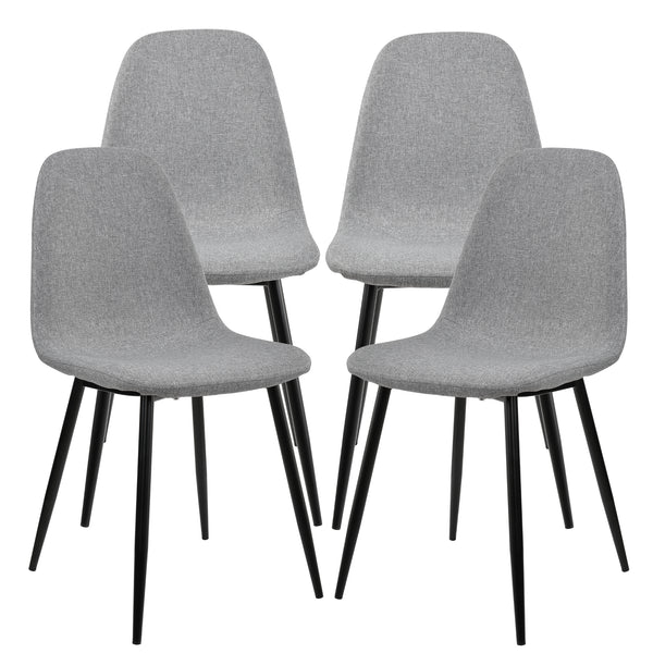 Essgruppe Vihti (Set 5-tlg) 120x70 cm Grau [en.casa]