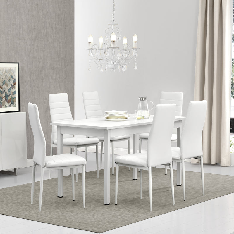 Maßskizze Essgruppe Bjerkvik (Set, 7-tlg) 140x60 cm in versch. Farben [en.casa]