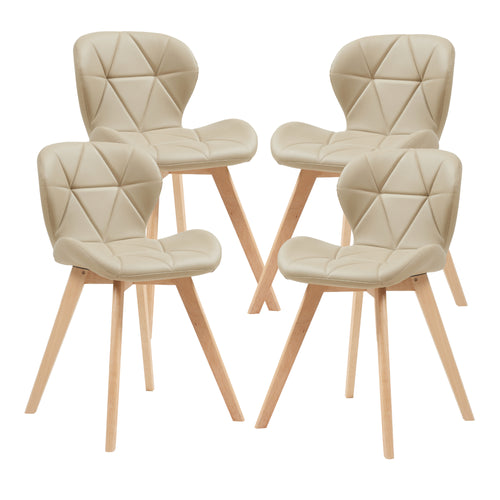 Esszimmerstuhl Älmhult 4 - er Set 78x47x52 cm Kunstleder versch. Farben [en.casa] - premiumXL