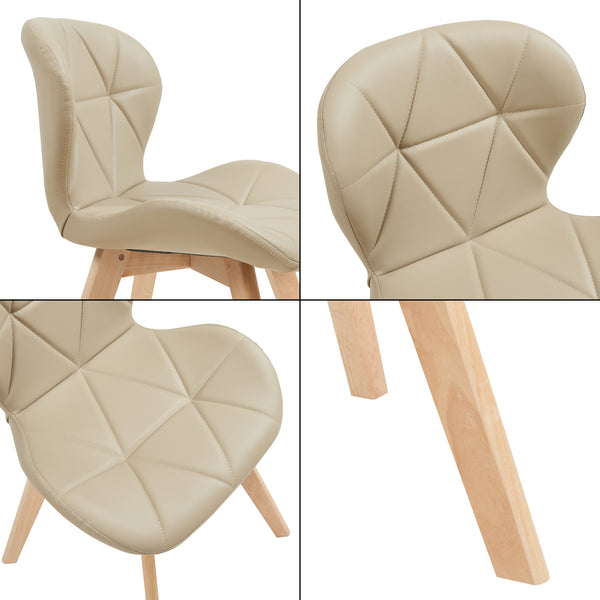 Esszimmerstuhl Älmhult 4-er Set 78x47x52 cm Kunstleder versch. Farben [en.casa]