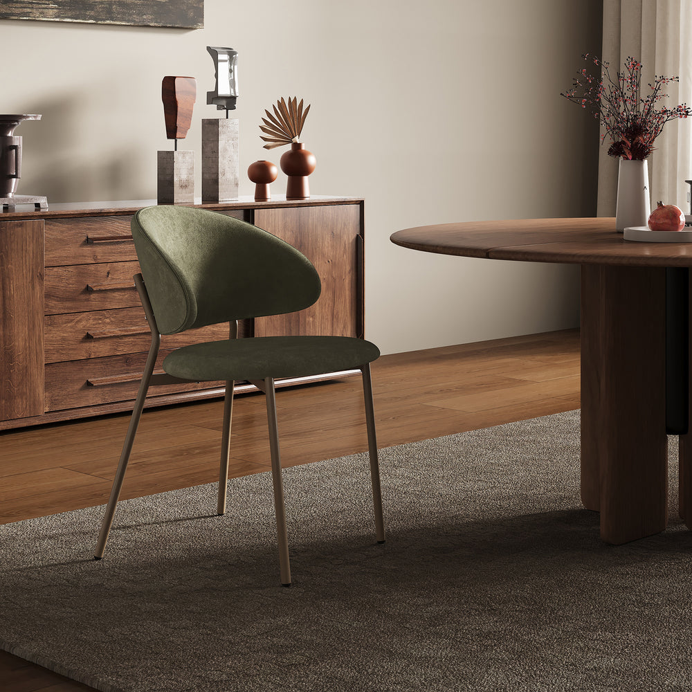 Esszimmerstuhlset Lipis Textil Grün [en.casa]