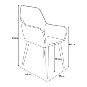 Esszimmerstuhlset Hollola [en.casa]