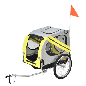 Fahrradanhänger Max. 26 kg Hunde Transport Wetterfest Gelb/Blau pro.tec - premiumXL
