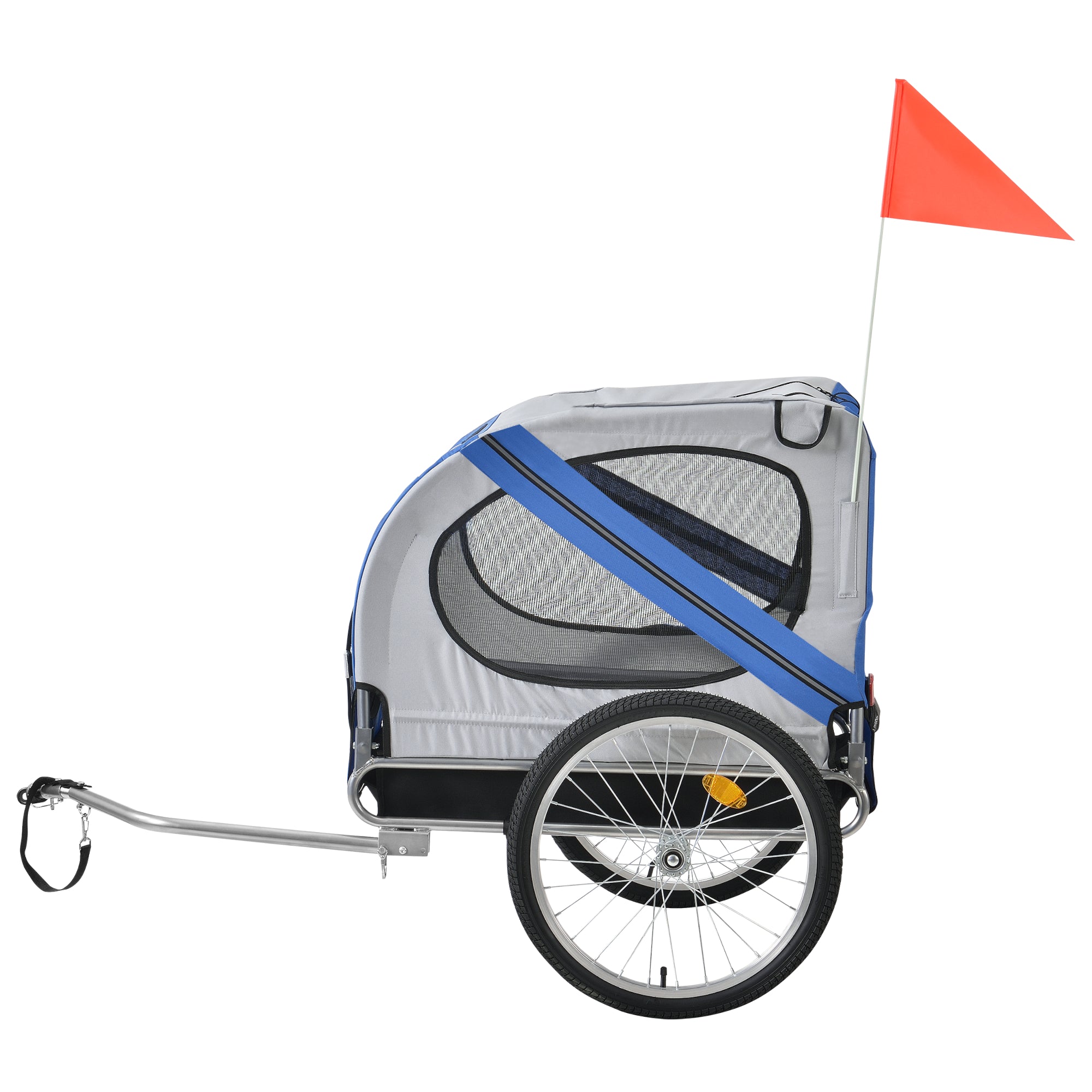 Fahrradanhänger Max. 26 kg Hunde Transport Wetterfest Gelb/Blau pro.tec