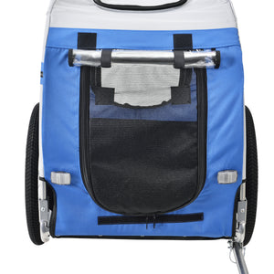 Fahrradanhänger Max. 26 kg Hunde Transport Wetterfest Gelb/Blau pro.tec