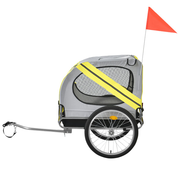 Fahrradanhänger Max. 26 kg Hunde Transport Wetterfest Gelb/Blau pro.tec