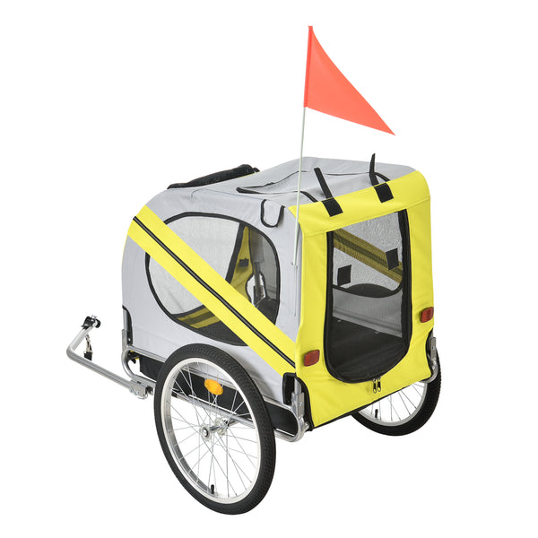 Fahrradanhänger Max. 26 kg Hunde Transport Wetterfest Gelb/Blau pro.tec