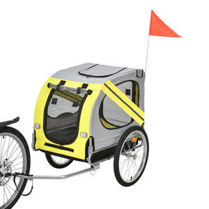 Fahrradanhänger Max. 26 kg Hunde Transport Wetterfest Gelb/Blau pro.tec