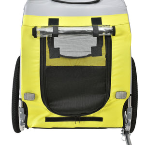Fahrradanhänger Max. 26 kg Hunde Transport Wetterfest Gelb/Blau pro.tec