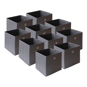 Faltbox 10er-Set 30x30x28 cm Vliesstoff versch. Farben en.casa