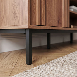 Fernsehschrank Kilmandar 160x40x49 cm Walnussoptik [en.casa]