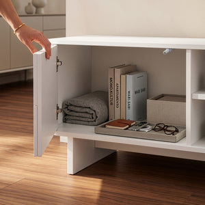 Fernsehschrank Katanshumn mit 2 Türen 150x39x45 cm [en.casa]