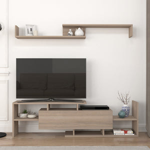 Fernsehschrank Liksefte mit Wandregal 154x28x42 cm [en.casa]