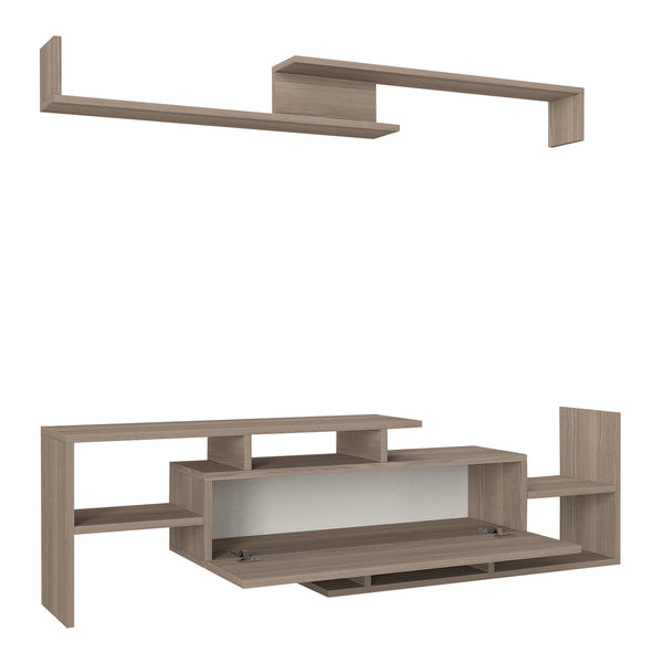 Fernsehschrank Liksefte mit Wandregal 154x28x42 cm [en.casa]