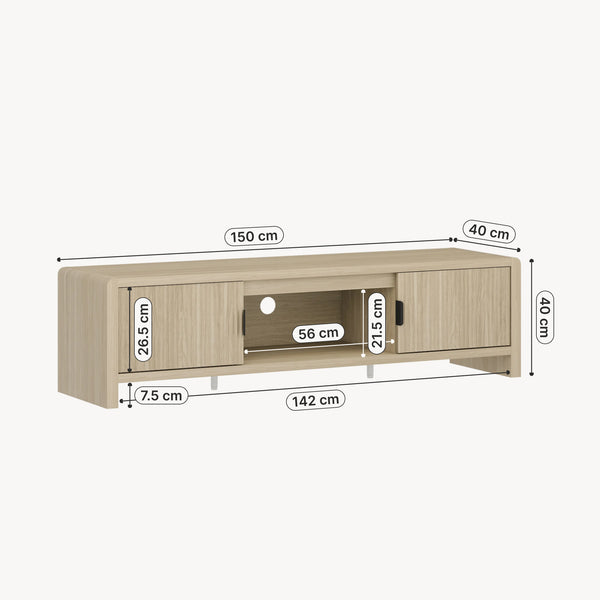 Fernsehschrank Lukkodso 150x40x40 cm [en.casa]