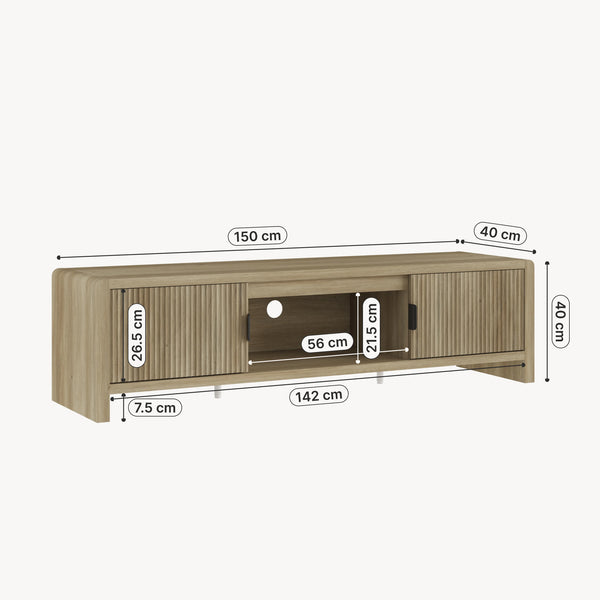 Fernsehschrank Lukkodso 150x40x40 cm [en.casa]