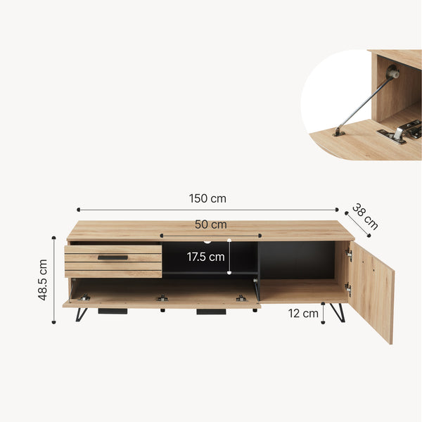 Fernsehschrank Noppen [en.casa]