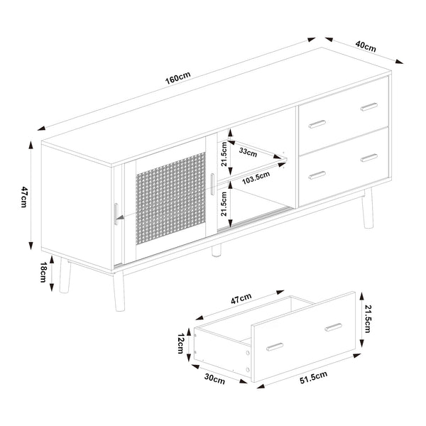Fernsehschrank Susa [en.casa]