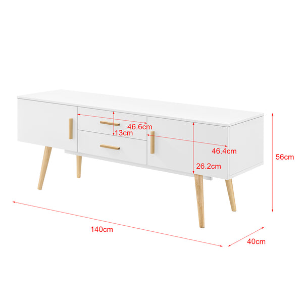 Fernsehtisch Alavus 140x40x56 cm versch. Farben en.casa
